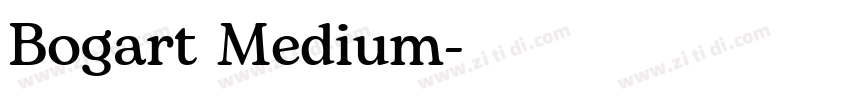 Bogart Medium字体转换